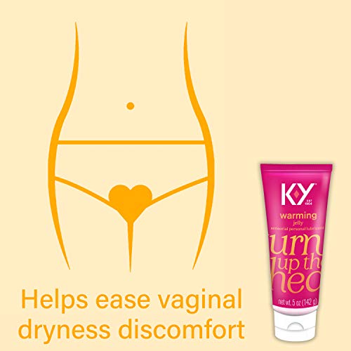 K-Y Warming Jelly Lube, Sensorial Personal Lubricant, Glycol Based Formula, Safe to Use with Latex Condoms, For Men, Women and Couples, 5 FL OZ (Pack of 2)