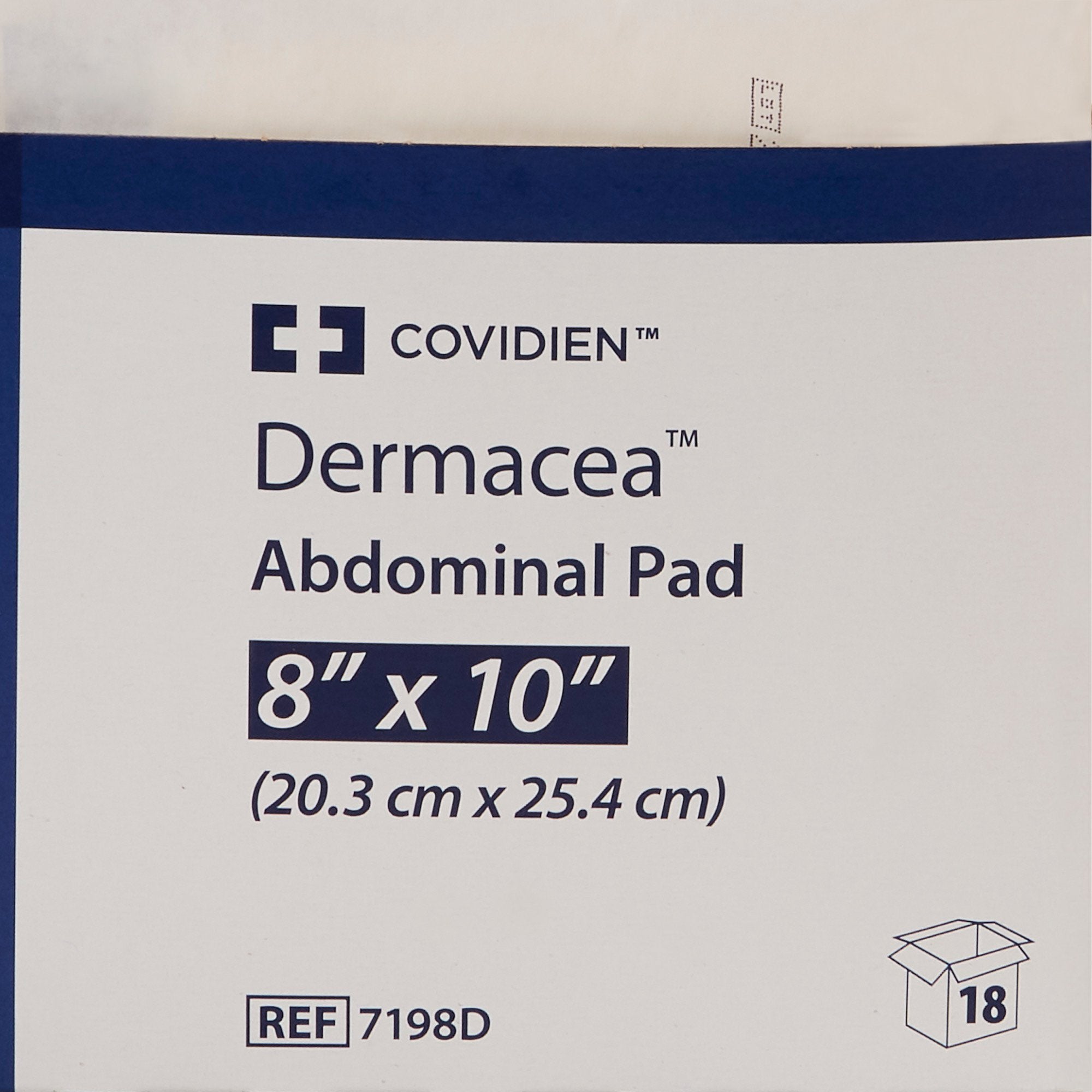 Abdominal Pad Dermacea Nonwoven Fluff 8 X 10 Inch Rectangle Sterile