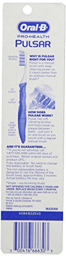 Oral-B Pro-Health Pulsar Battery Powered Toothbrush, Soft, Colors May Vary, 1 Count
