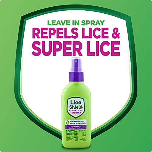 Lice Shield Leave in Spray, Bottle, Lice Repellent Conditioning Spray ith Essential Oils for Repelling Lice and Super Lice, 5 Fl Oz