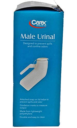 Carex Portable Urinal For Men - Male Urinal and Travel John - Plastic Urinal