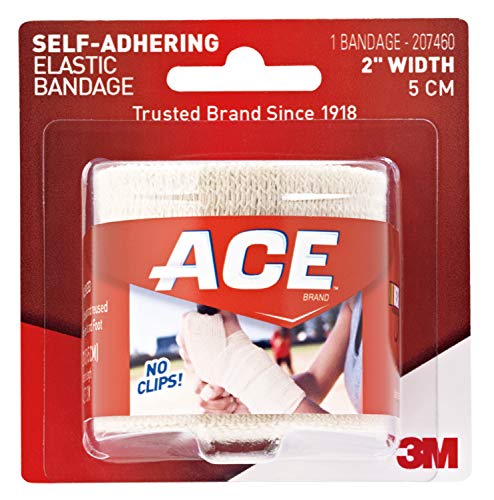 ACE 2" Self-Adhering Elastic Bandage Wrap, White