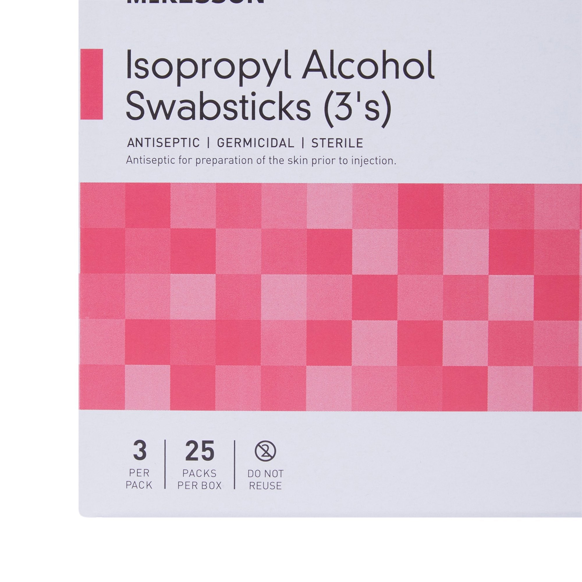 Impregnated Swabstick McKesson 70% Strength Isopropyl Alcohol Individual Packet Sterile