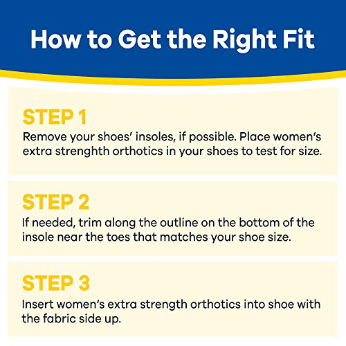 Dr. Scholl's Insoles for Women Extra Support Pain Relief Orthotics Shoe Inserts, Designed for Plus-Size, 1 Count