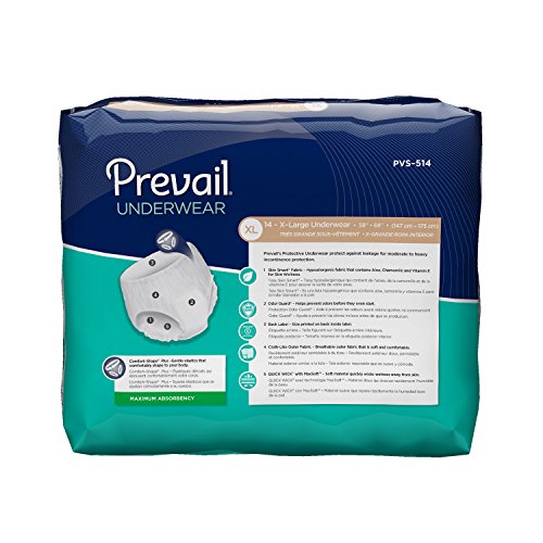 Prevail Maximum Absorbency Incontinence Underwear, X-Large, 14 Count