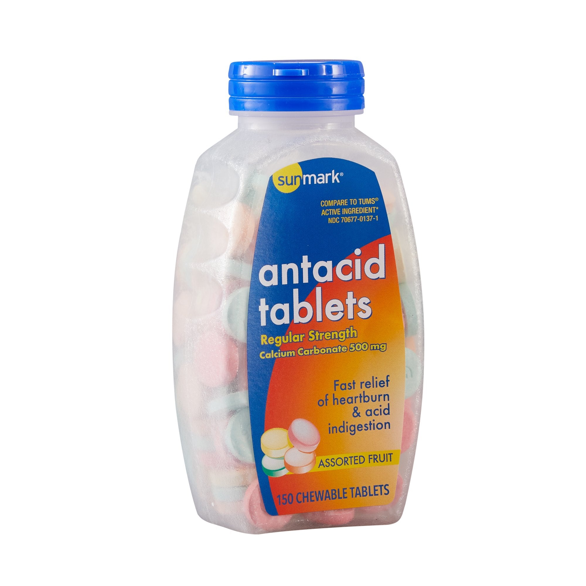 Antacid sunmark 500 mg Strength Chewable Tablet 150 Per Bottle