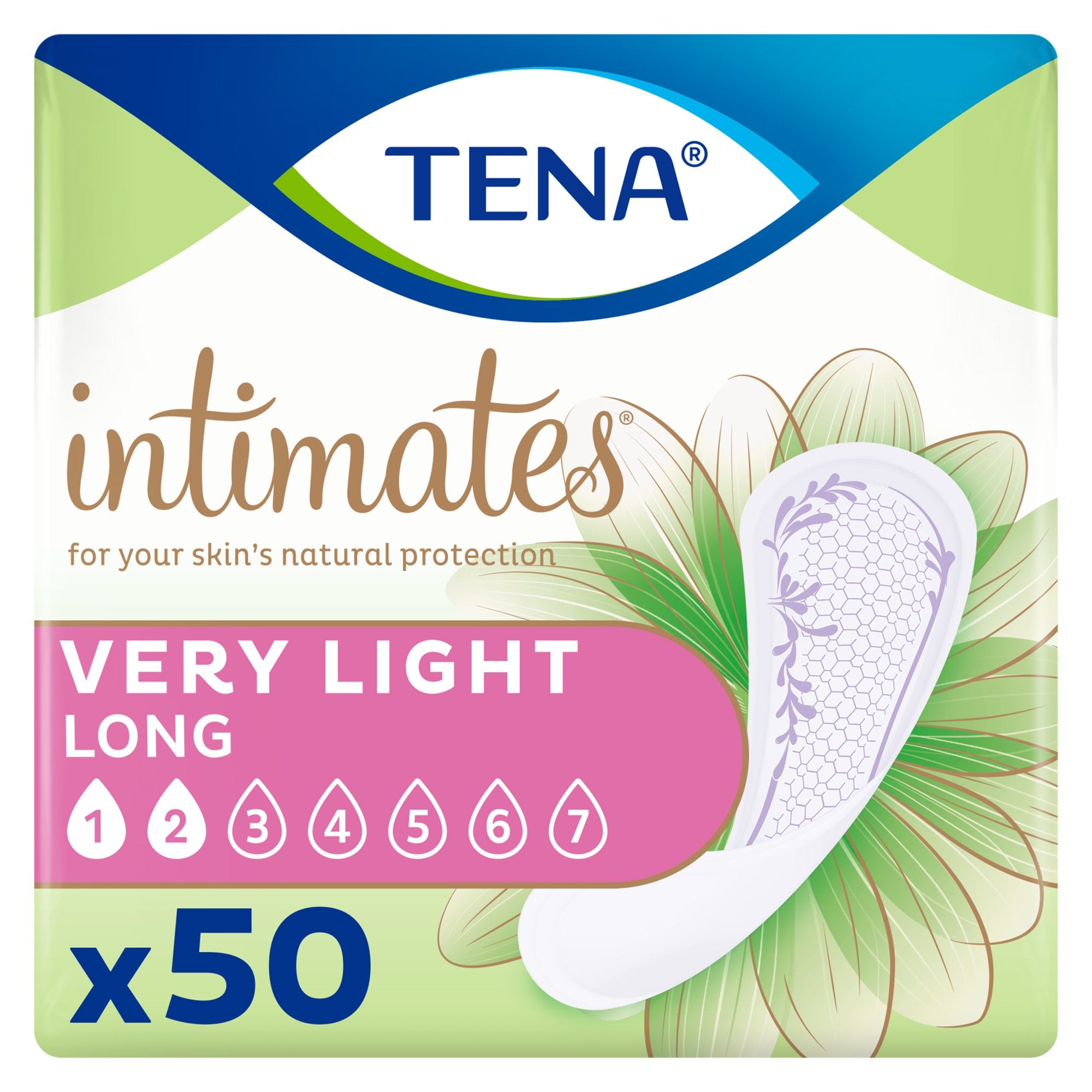 Bladder Control Pad TENA Intimates Very Light 9 Inch Length Light Absorbency Dry-Fast Core One Size Fits Most