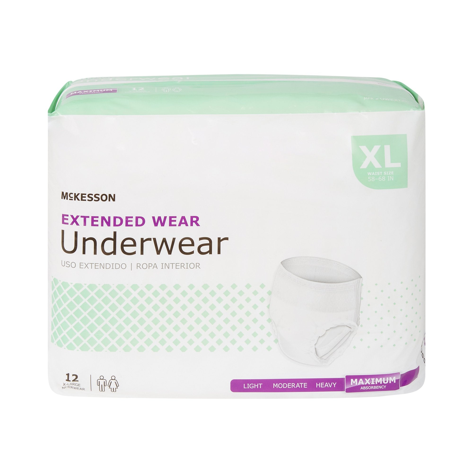 Unisex Adult Absorbent Underwear McKesson Pull On with Tear Away Seams X-Large Disposable Heavy Absorbency