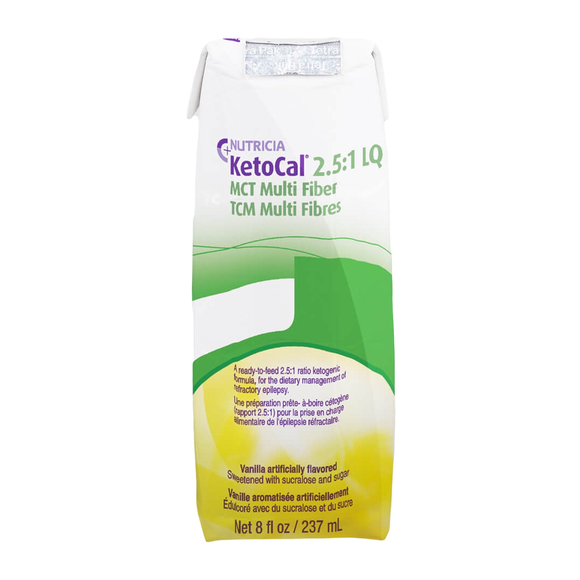 Oral Supplement KetoCal 2.5:1 LQ Vanilla Flavor Liquid 8 oz. Carton