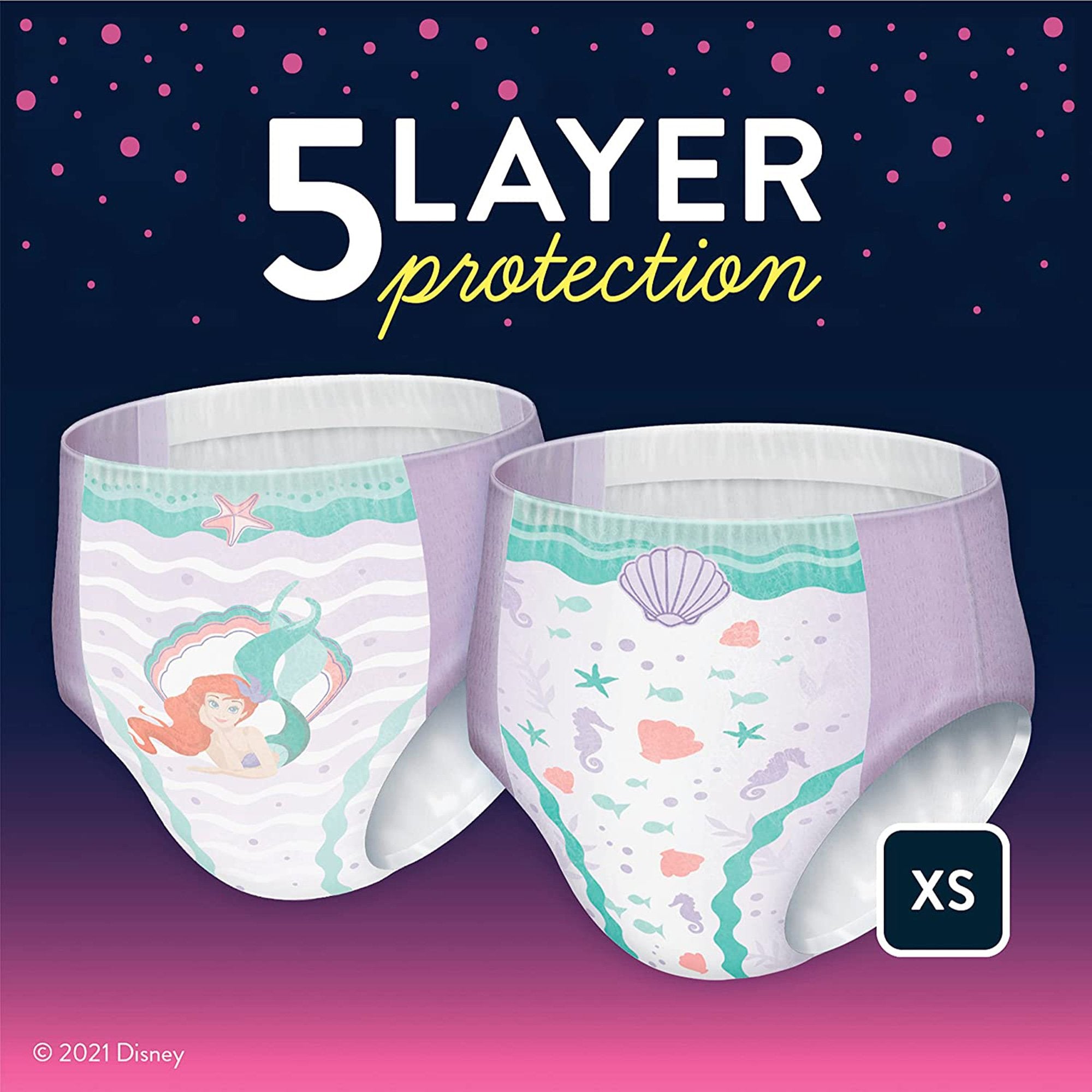 Female Youth Absorbent Underwear GoodNites Pull On with Tear Away Seams X-Small Disposable Heavy Absorbency