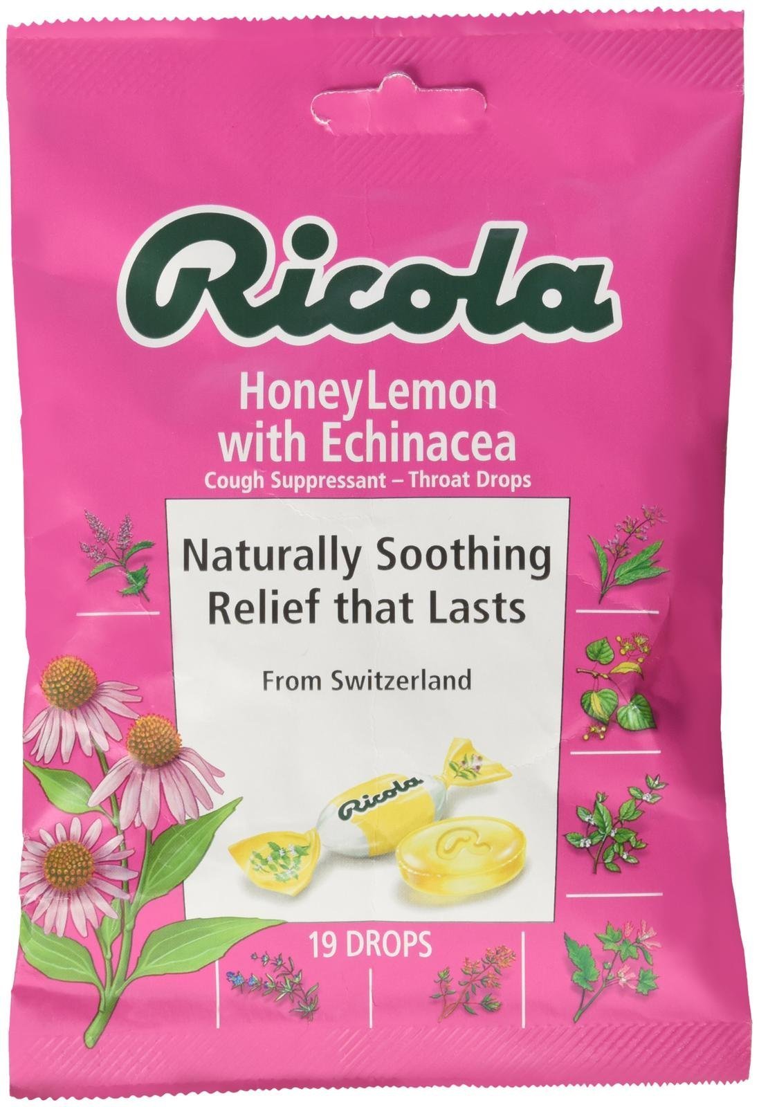 Ricola Cough Drops - Honey Lemon with Echinacea - 19 Ct