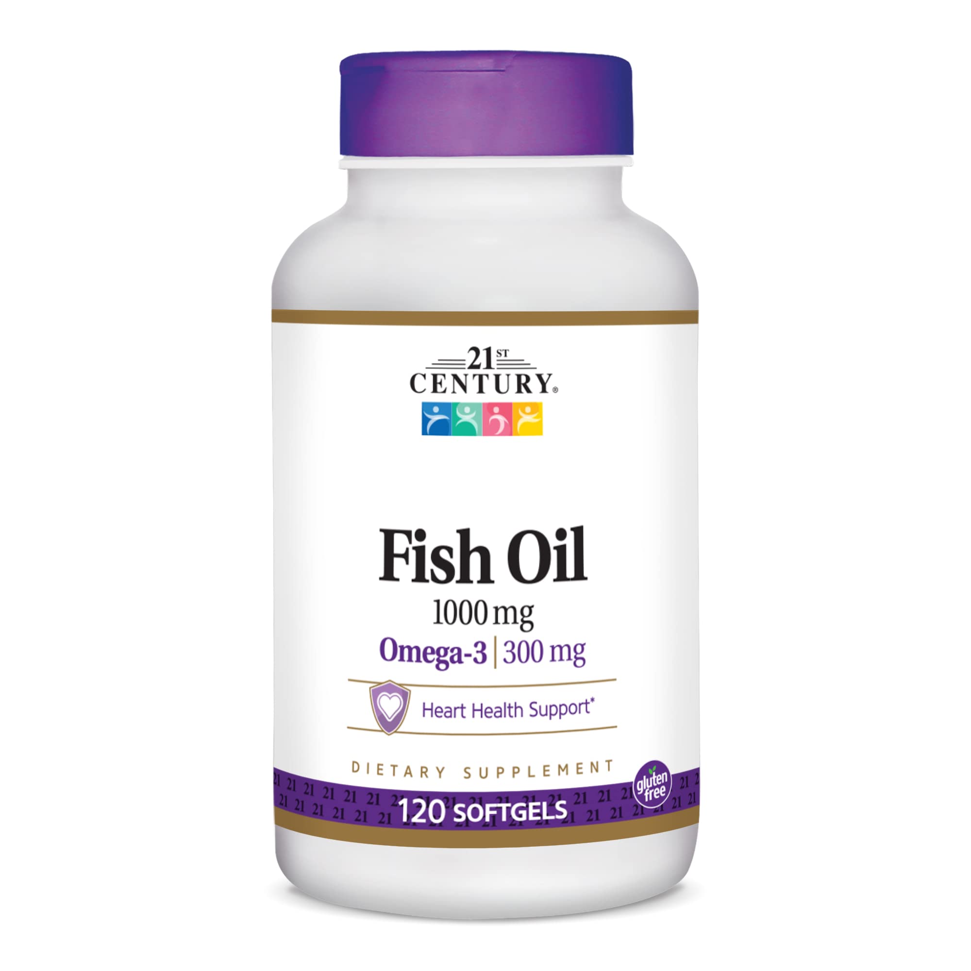 21st Century Fish Oil 1000 mg Softgels, 120 Count