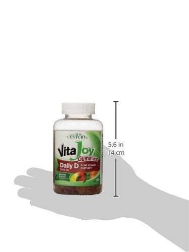 21st Century VitaJoy Daily Vitamin D 50 mcg (2,000 IU) Gummies, Peach, 120 Count