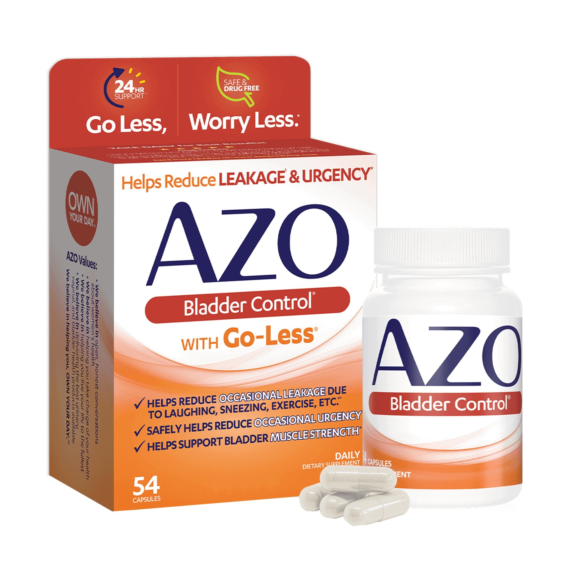 Urinary Pain Relief AZO Pumpkin Seed / Soy Germ Extracts Capsule 54 per Box