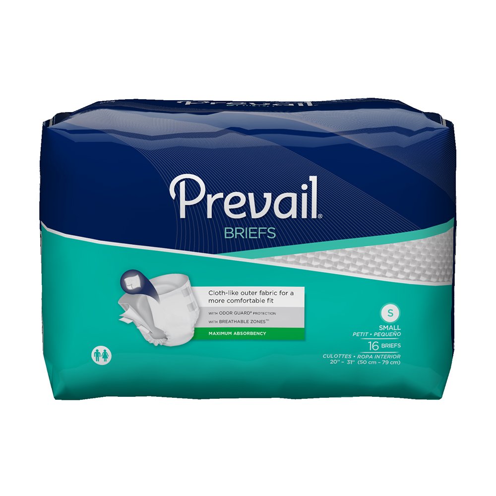 Prevail Incontinence Briefs, Small 16-Count