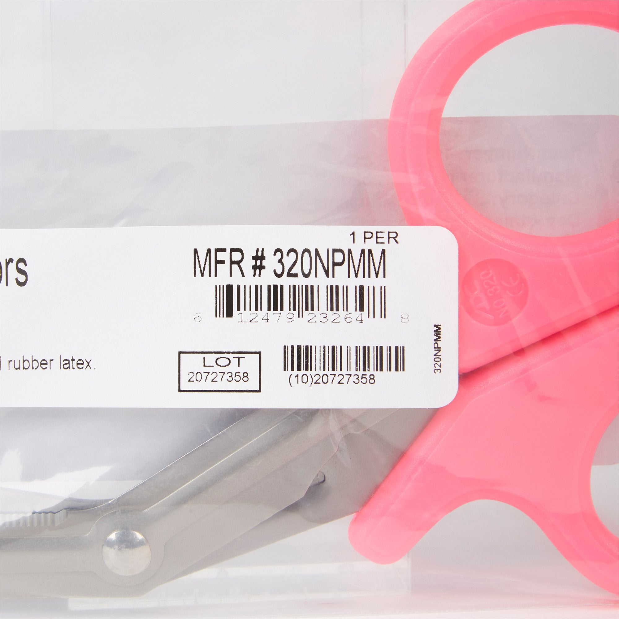 Trauma Shears McKesson Medicut Pink 7-1/4 Inch Length Medical Grade Stainless Steel Finger Ring Handle Blunt Tip / Blunt Tip