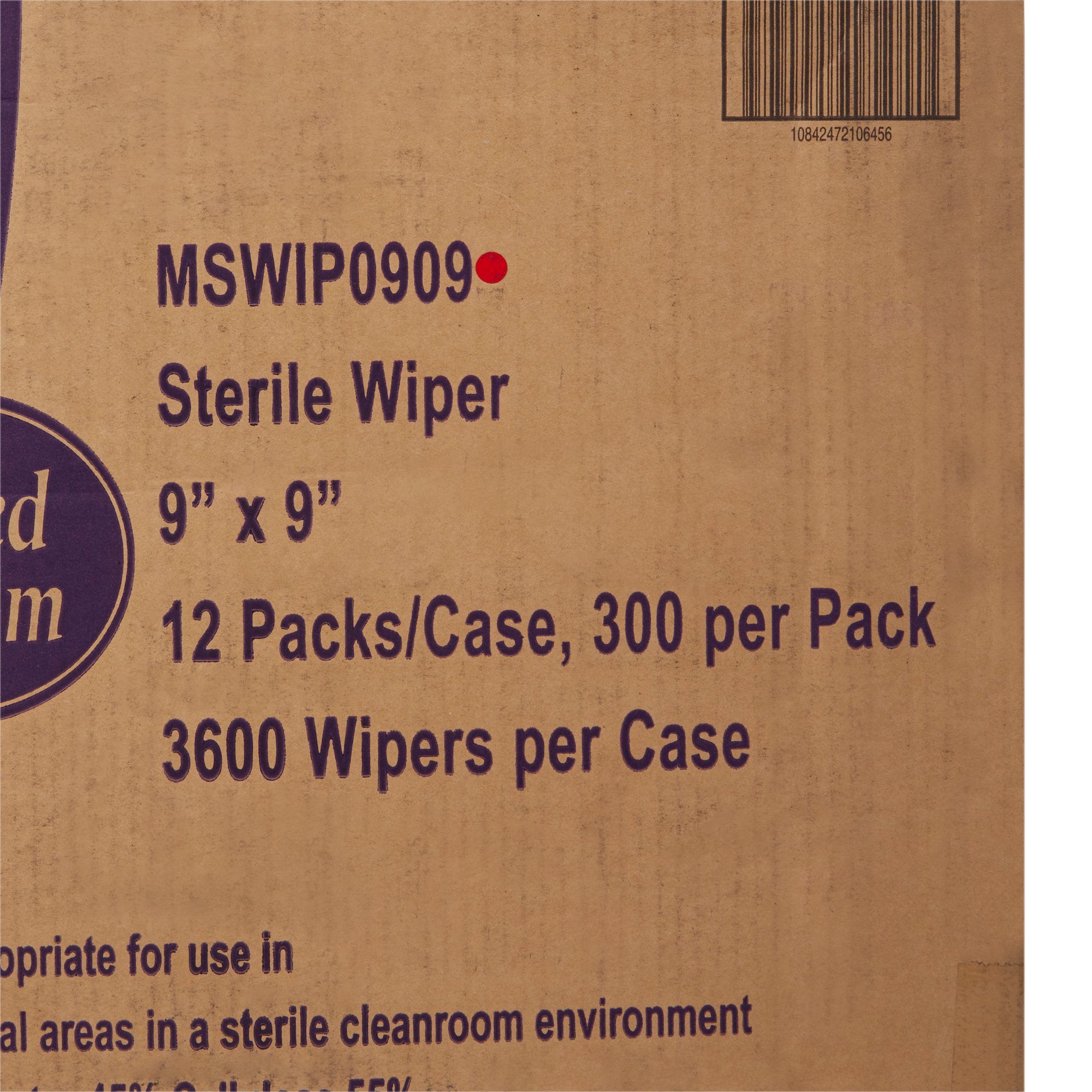Cleanroom Wipe McKesson ISO Class 5 White Sterile Polyester / Cellulose 9 X 9 Inch Disposable