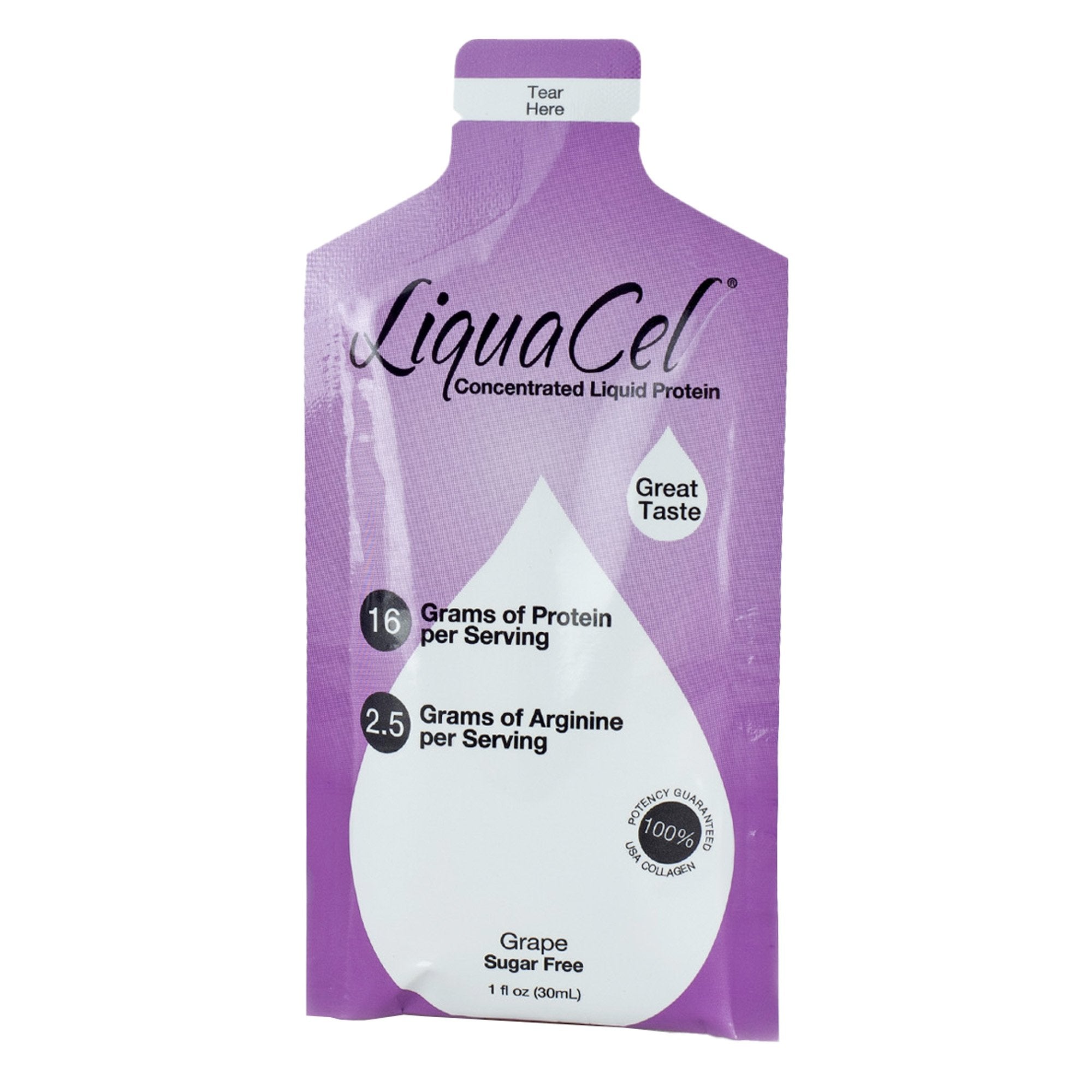 Oral Supplement LiquaCel Grape Flavor Liquid 1 oz. Individual Packet