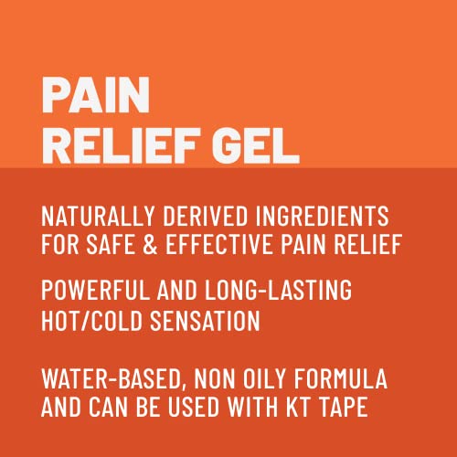 KT Recovery+ by KT Tape Pain Relief Gel, Timed release topical pain relief gel for back pain, sciatica pain, arthritis pain, 3 oz Roll On Tube