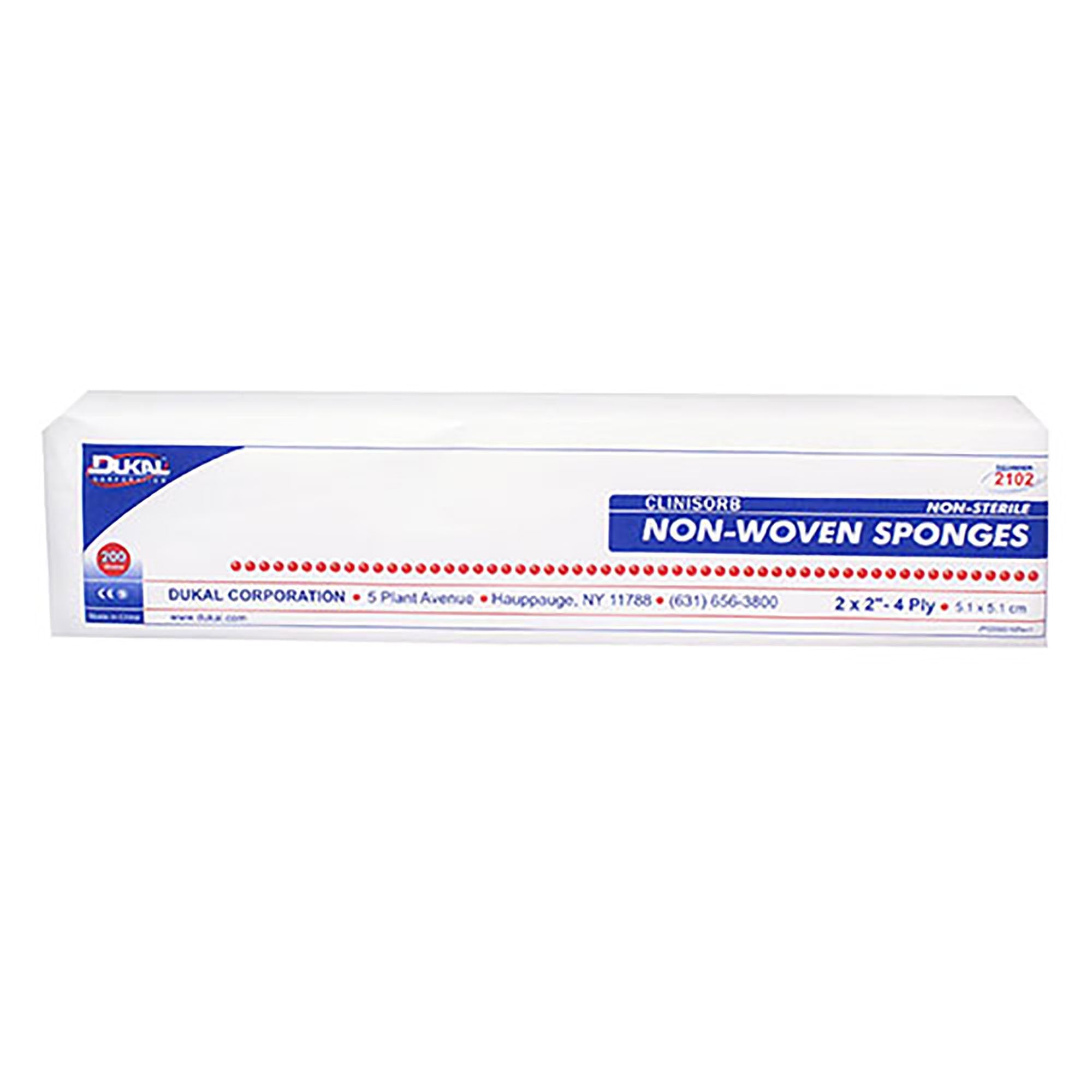 Nonwoven Sponge Clinisorb Polyester / Rayon 4-ply 2 X 2 Inch Square NonSterile