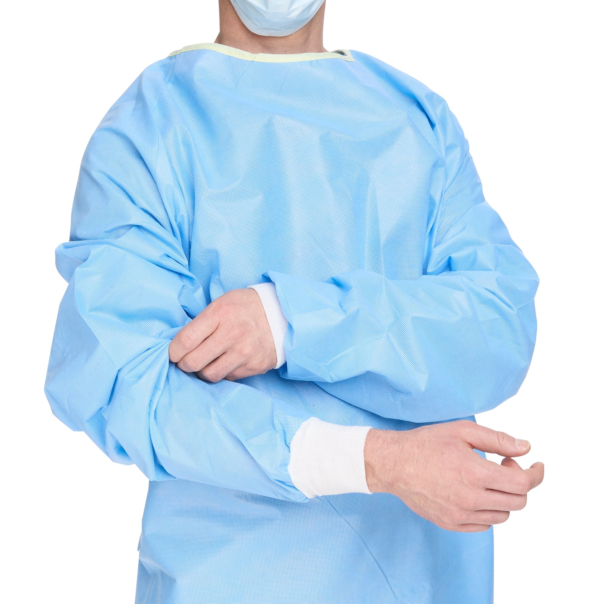 Non-Reinforced Surgical Gown with Towel ULTRA 2X-Large Blue Sterile AAMI Level 3 Disposable