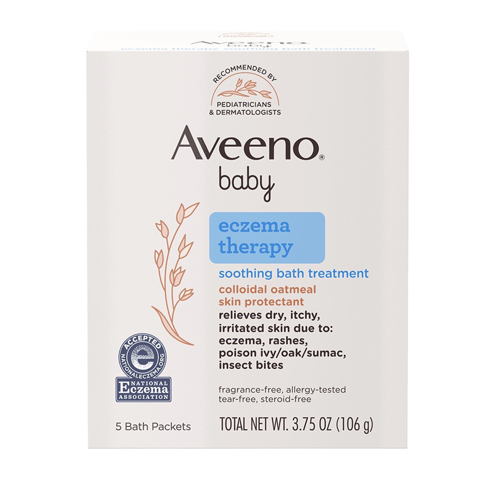 Baby Soap Aveeno Baby Eczema Therapy Powder 3.75 oz. Individual Packet Unscented