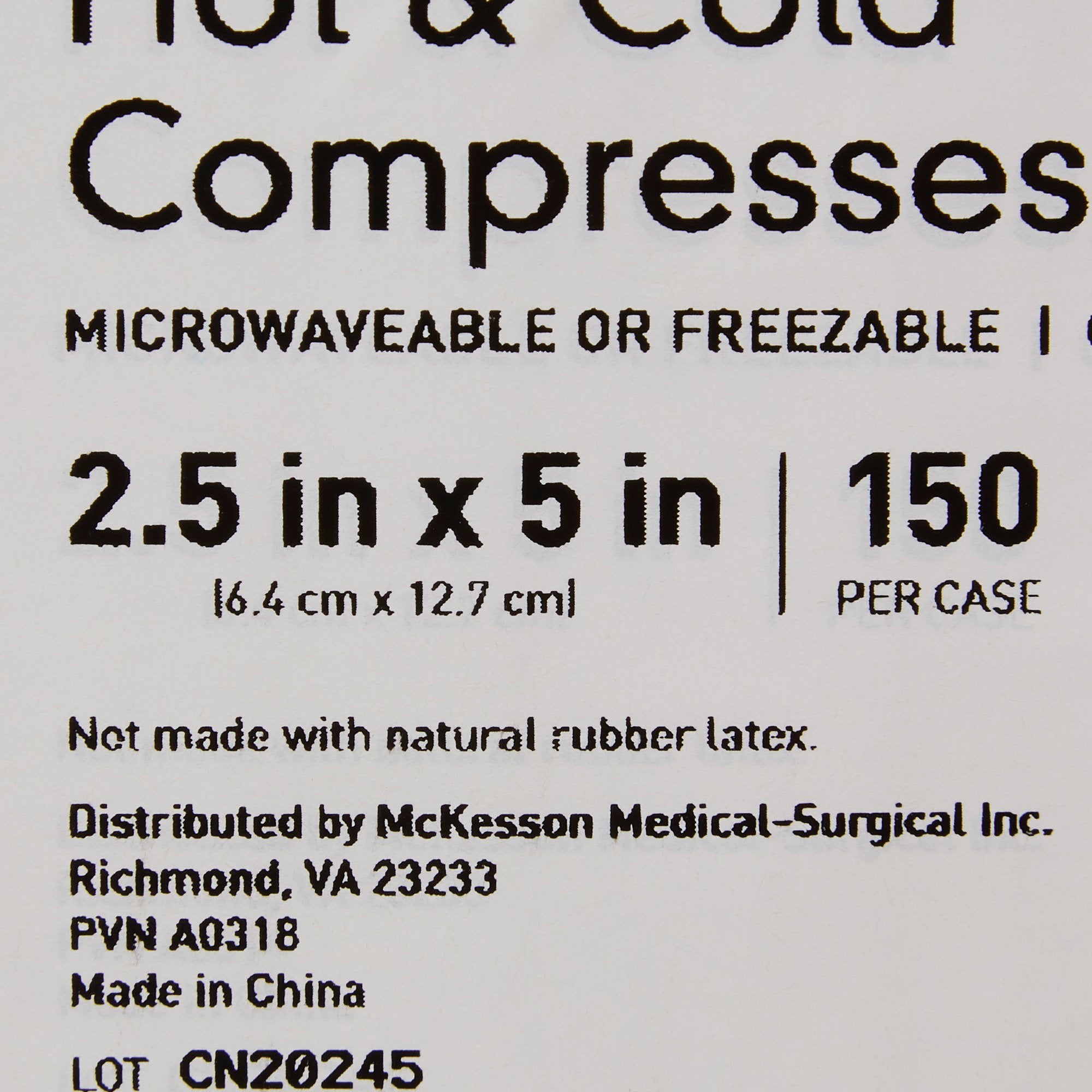 Hot / Cold Pack McKesson General Purpose X-Small 2-1/2 X 5 Inch Gel Reusable