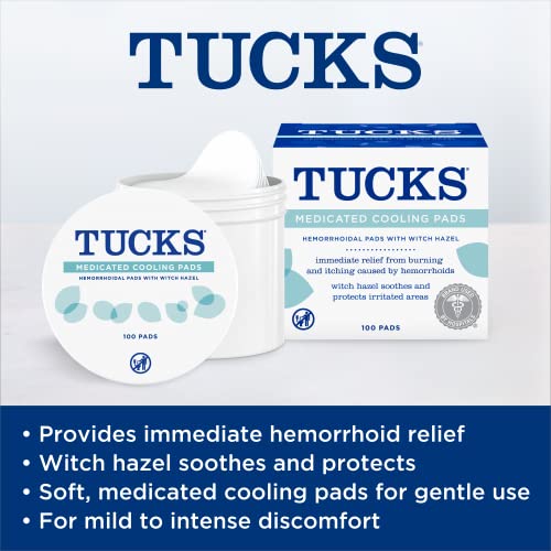 Tucks Cooling Pads, Medicated - 100 pads