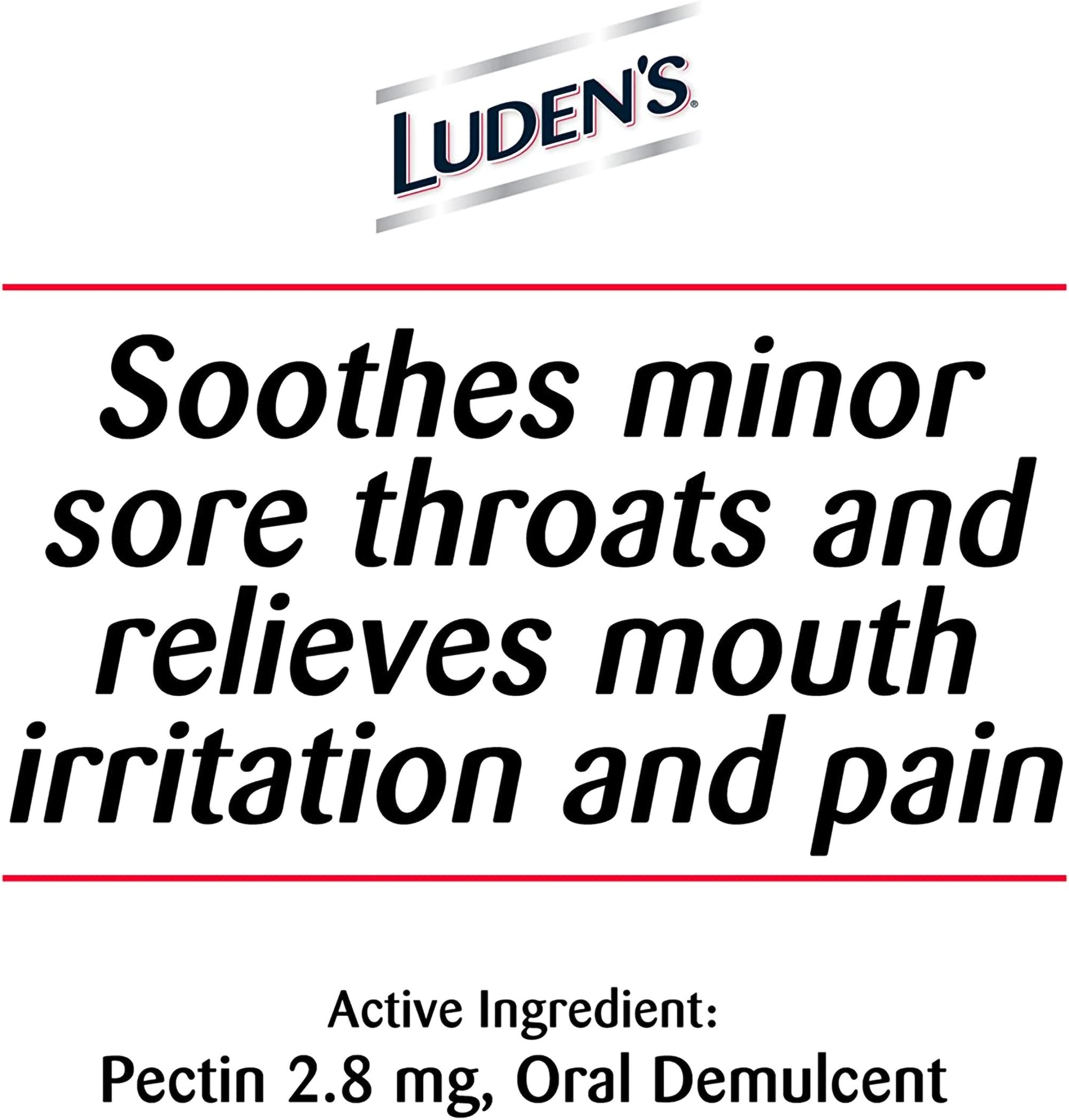 Sore Throat Relief Luden's 2.8 mg Strength Lozenge 30 per Bag