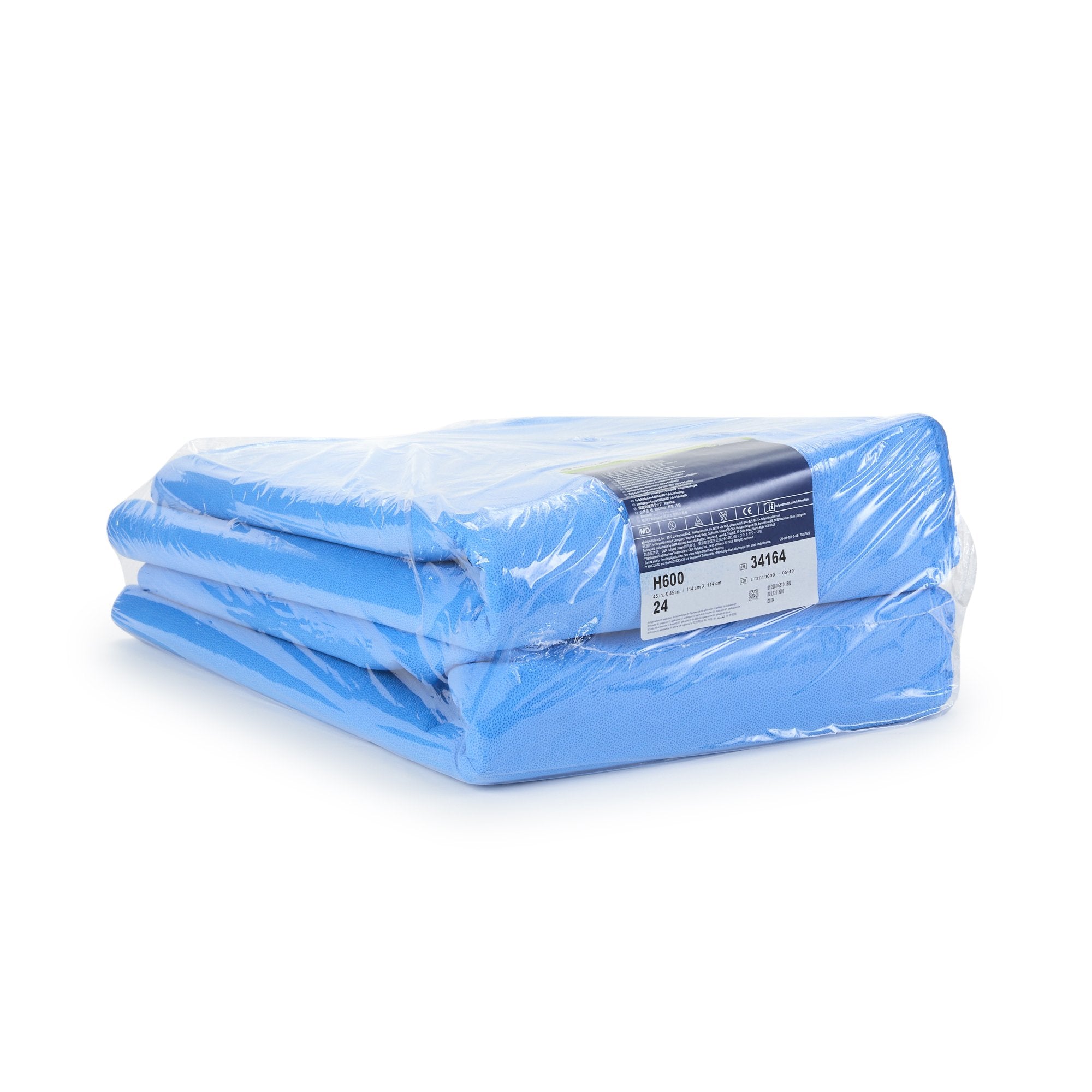 QUICK CHECK* H600 Sterilization Wrap White / Blue 45 X 45 Inch Dual Layer SMS Polypropylene Steam / EO Gas / Hydrogen Peroxide
