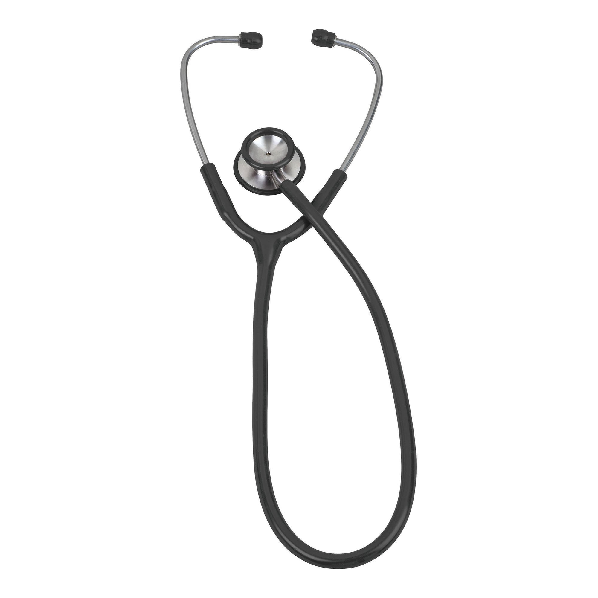 Classic Stethoscope Veridian Black 1-Tube 25 Inch Tube Double-Sided Chestpiece