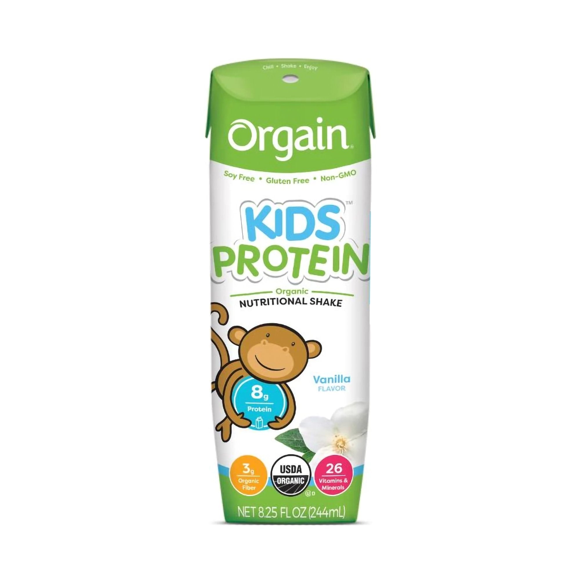 Pediatric Oral Supplement Orgain Kids Protein Organic Nutritional Shake 8.25 oz. Carton Liquid
