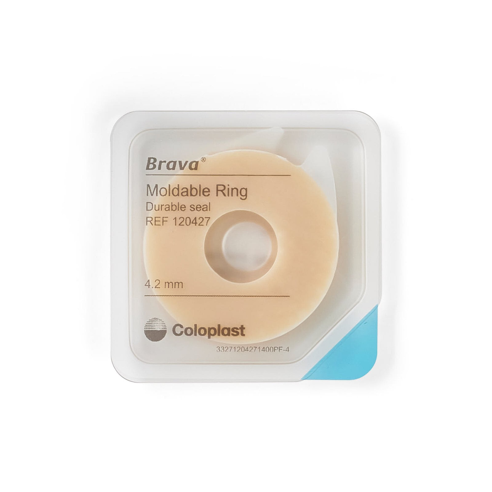 Skin Barrier Ring Brava Thick Moldable, Standard Wear Adhesive without Tape Without Flange Universal System Hydrocolloid 4.2 mm Thick