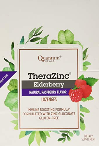 Quantum Zinc Elderberry Raspberry Lozenge, 1.2 Ounce -- 12 per case.