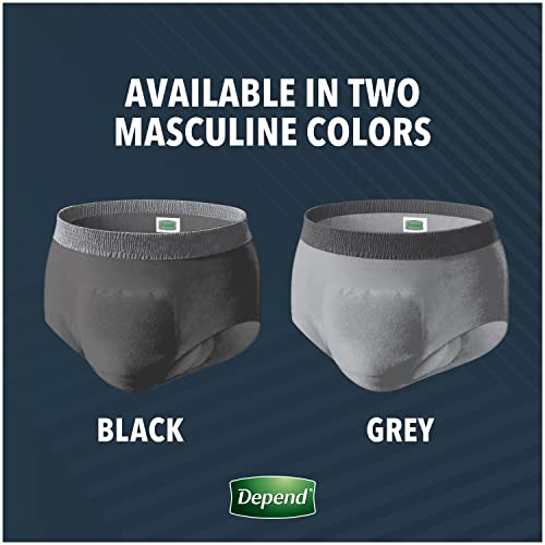 Depend Real Fit Incontinence Underwear for Men with Maximum Absorbency, Large/X-Large, 12 Count