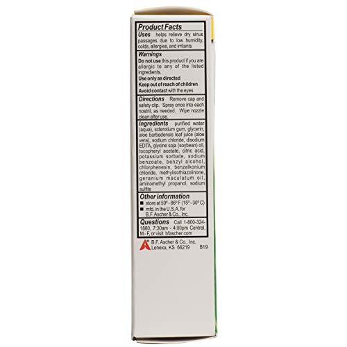 Ayr Saline Nasal Gel No-drip Sinus Spray With Soothing Aloe Vera, 0.75 Fl Oz Spray Bottle, (Pack of 1)