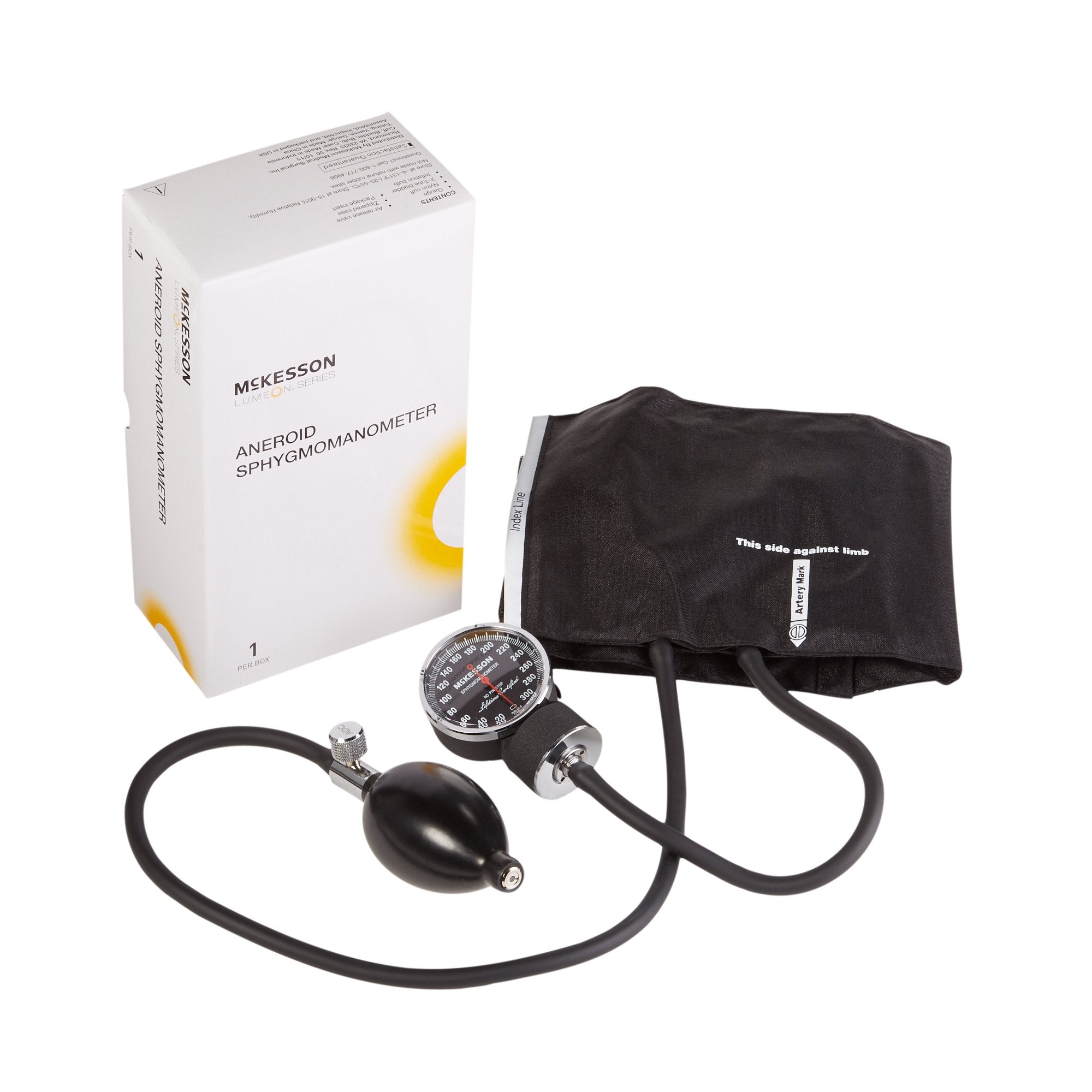 Aneroid Sphygmomanometer Unit McKesson LUMEON Adult Cuff Nylon Cuff 23 - 40 cm Palm Aneroid