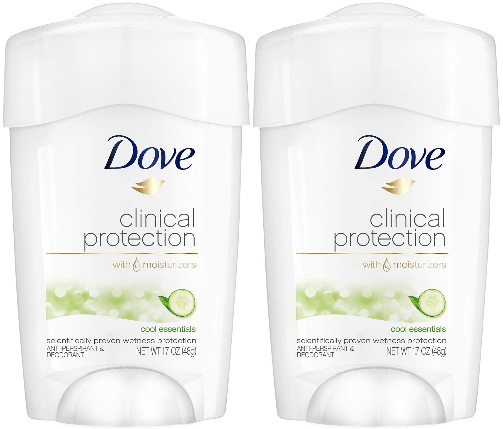 Dove Clinical Protection Antiperspirant Deodorant, Cool Essentials 1.7 oz