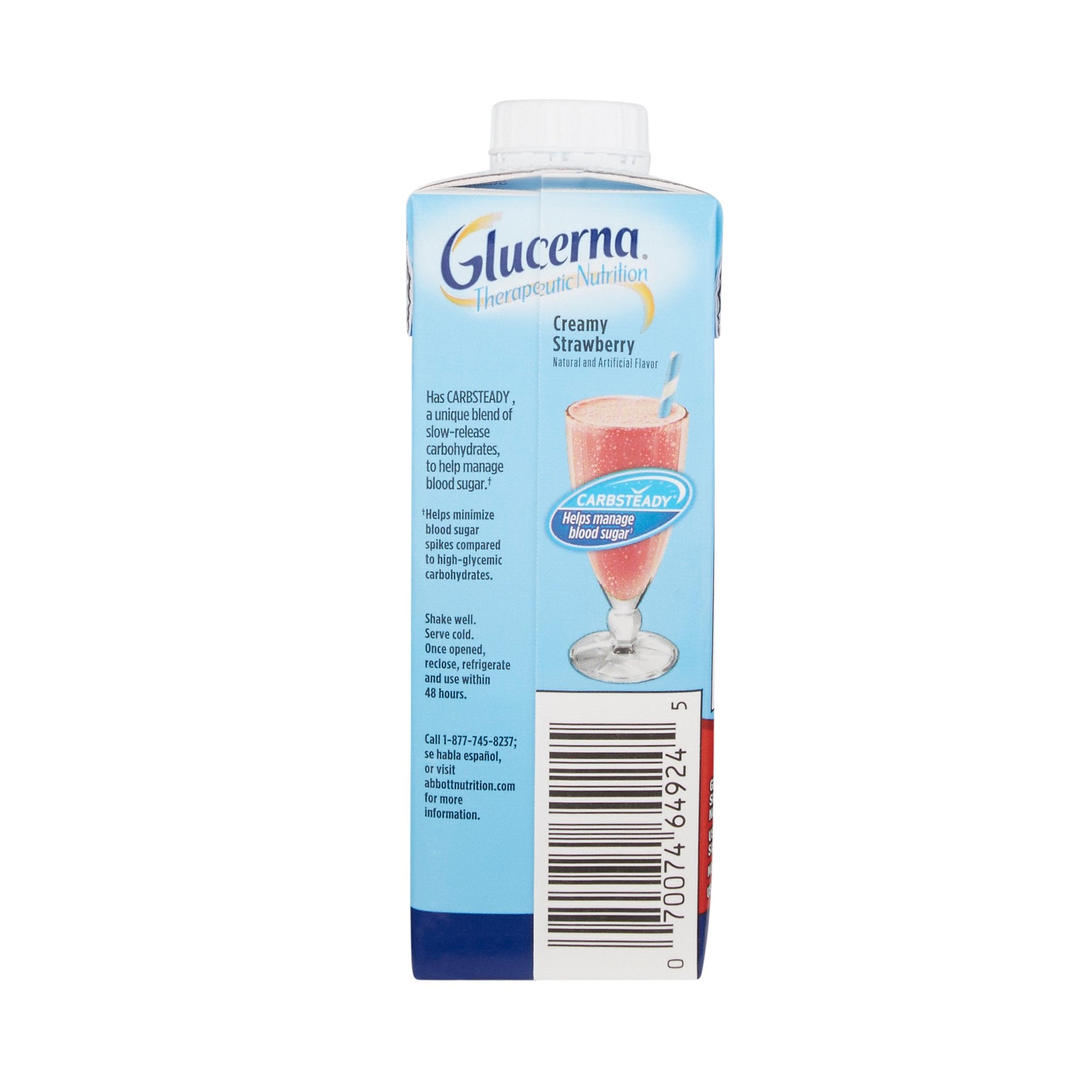 Oral Supplement Glucerna Therapeutic Nutrition Shake Strawberry Flavor Liquid 8 oz. Carton
