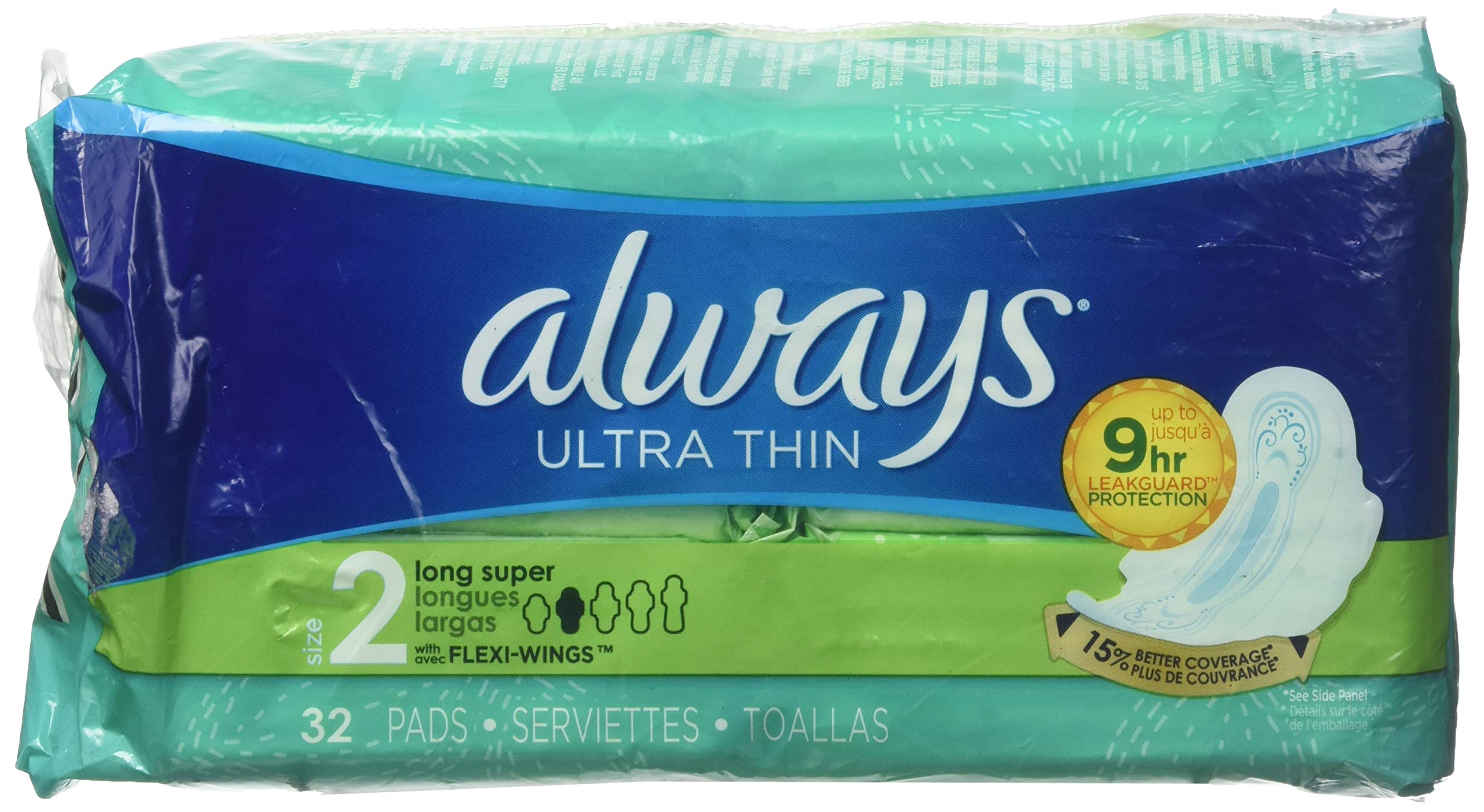 Always Ultra Thin with Wings - long super 32-Count
