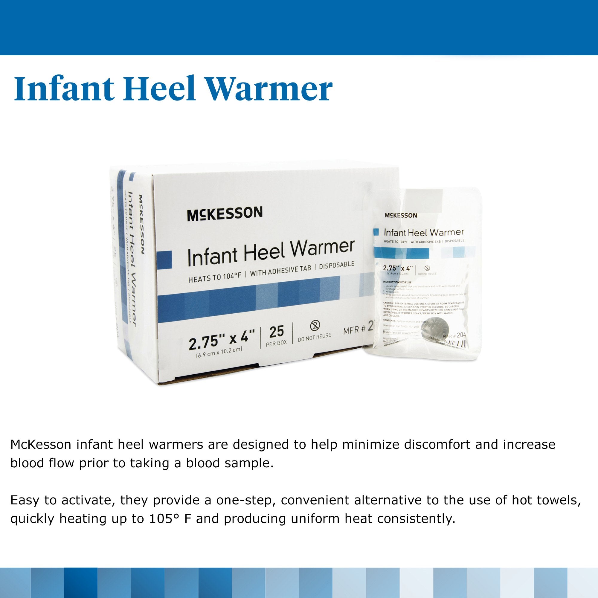 Instant Infant Heel Warmer McKesson Heel One Size Fits Most Sodium Acetate / Water Disposable