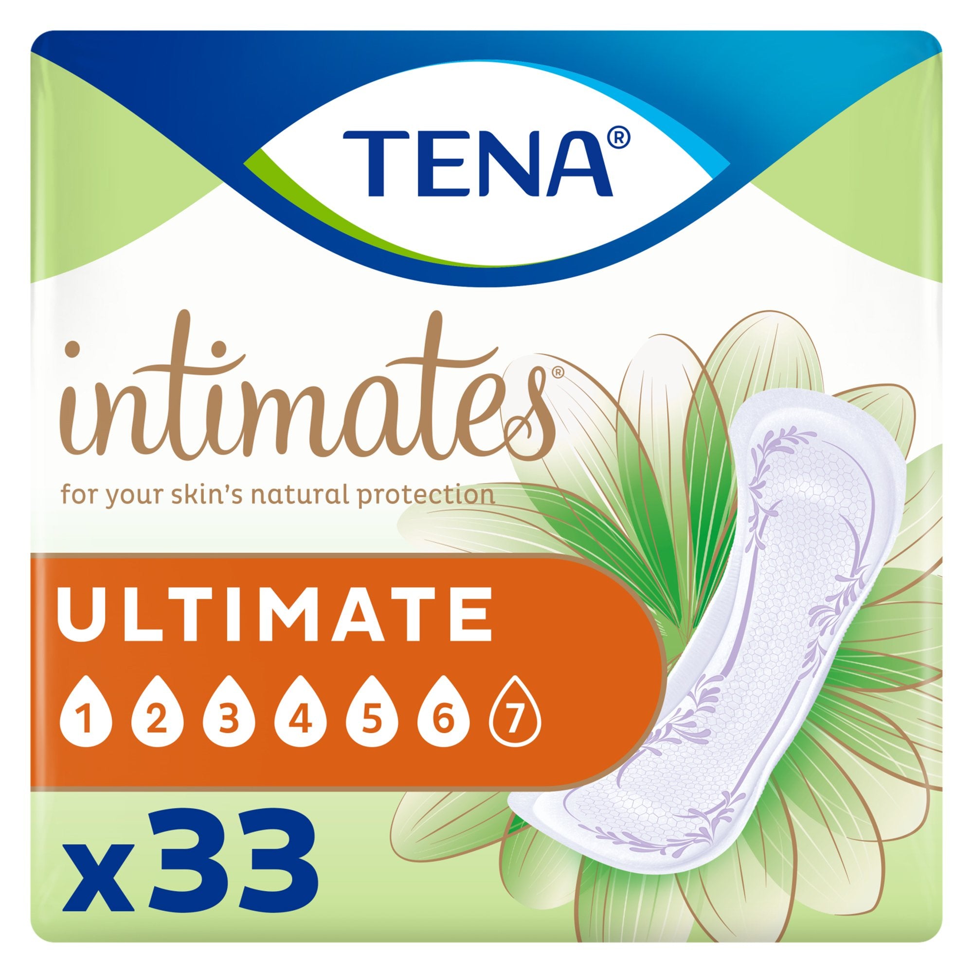 Bladder Control Pad TENA Intimates Ultimate 16 Inch Length Heavy Absorbency Dry-Fast Core One Size Fits Most