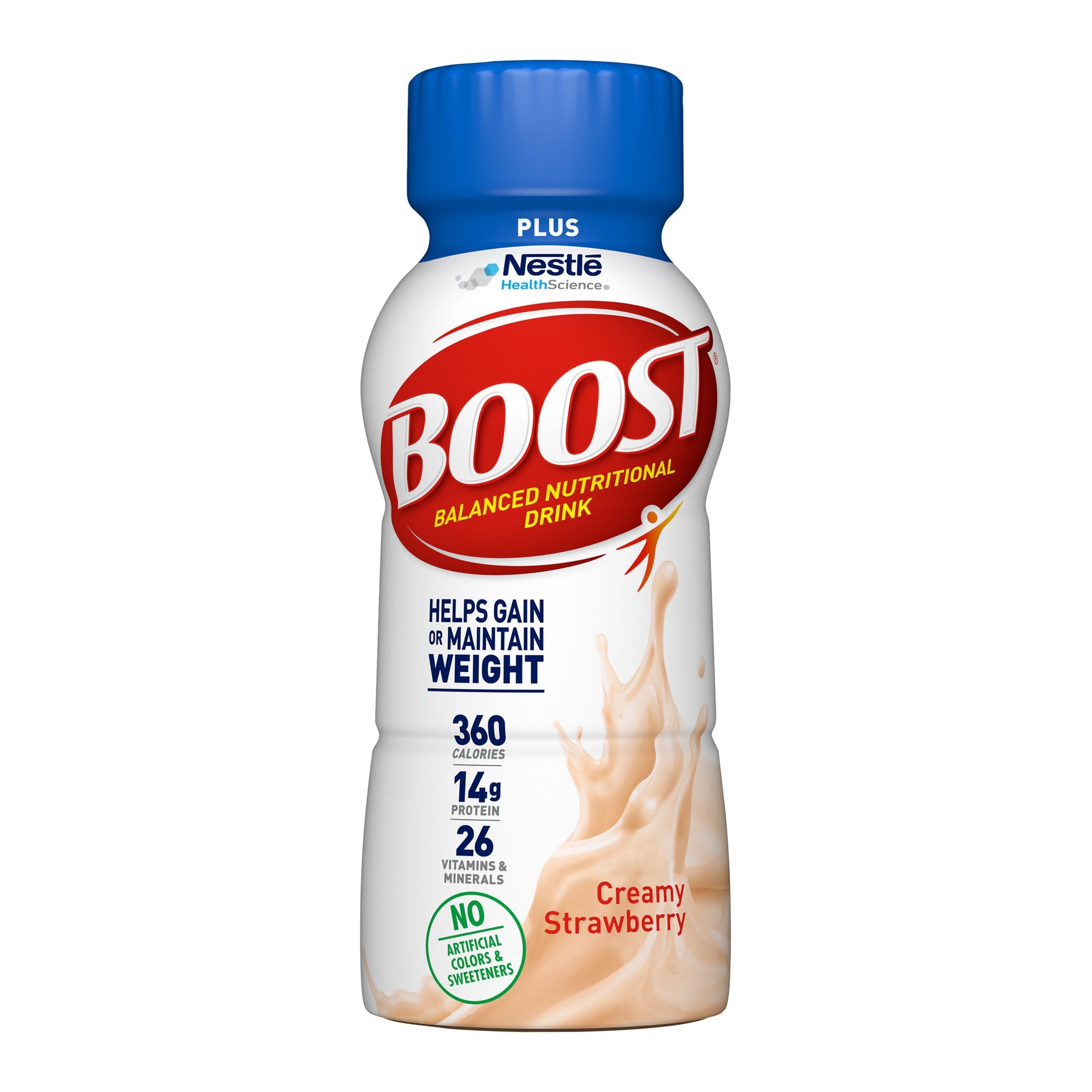 Oral Supplement Boost Plus Creamy Strawberry Flavor Liquid 8 oz. Bottle
