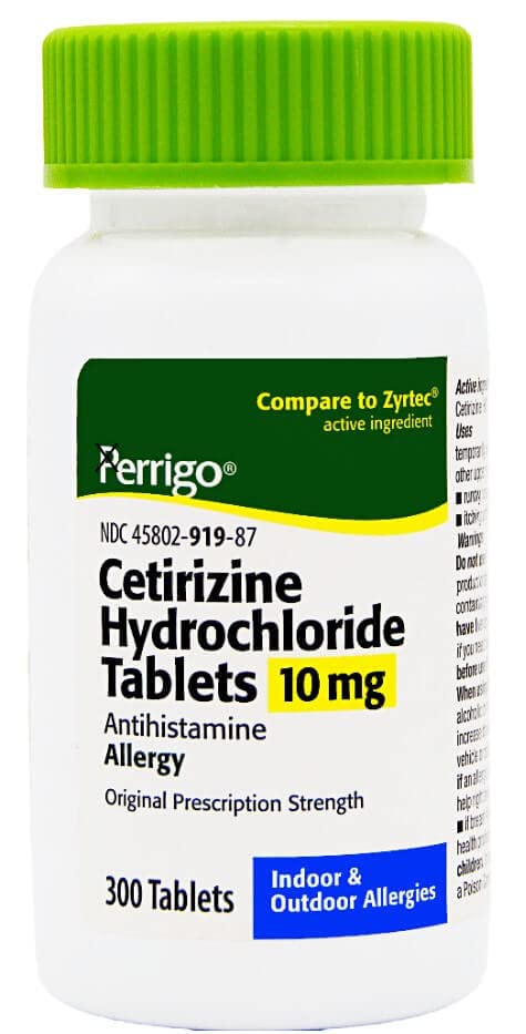 Perrigo Cetirizine Hydrochloride Tablets 10mg, 300-Count