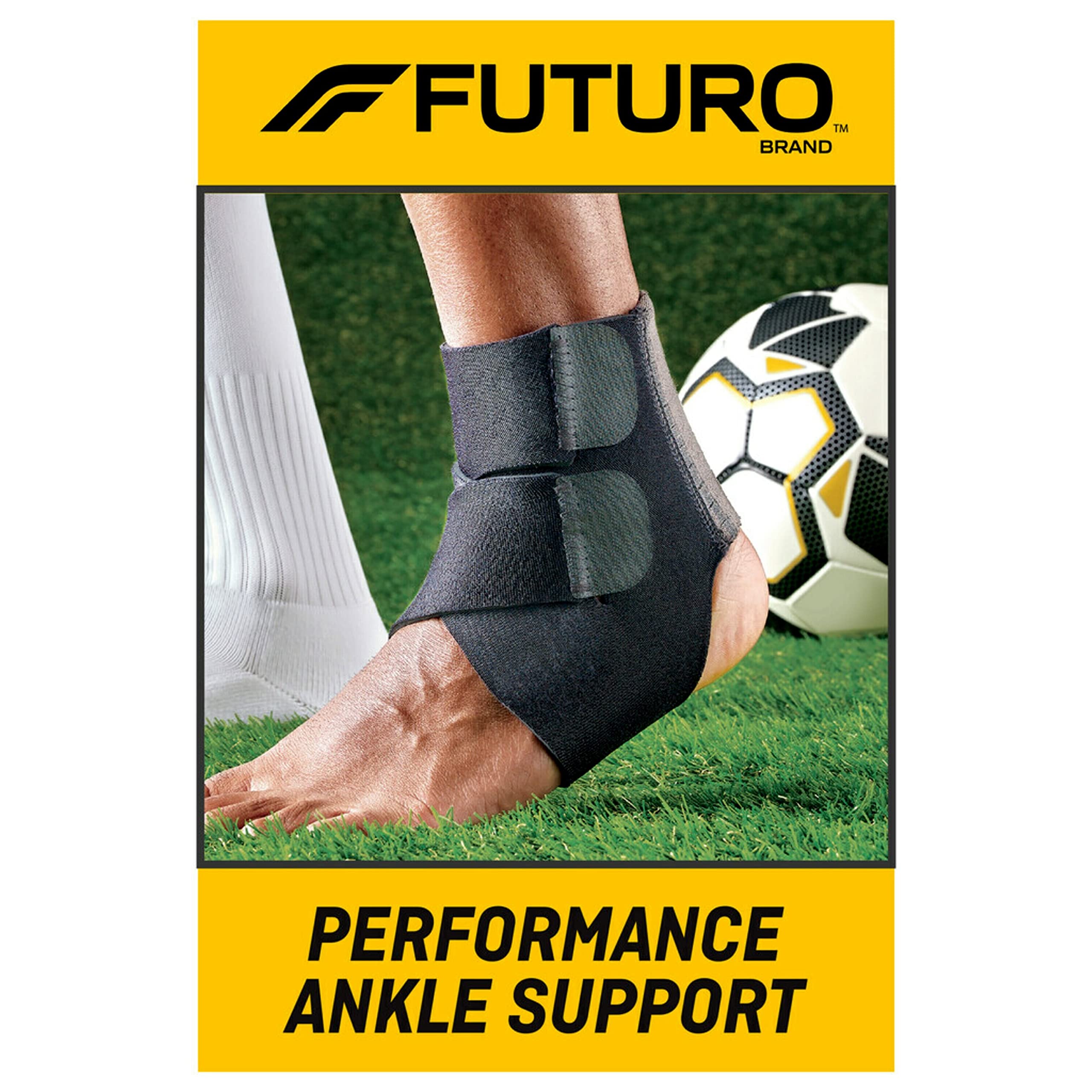 FUTURO Performance Ankle Support, Adjustable, Black, 1 Count (Pack of 1)