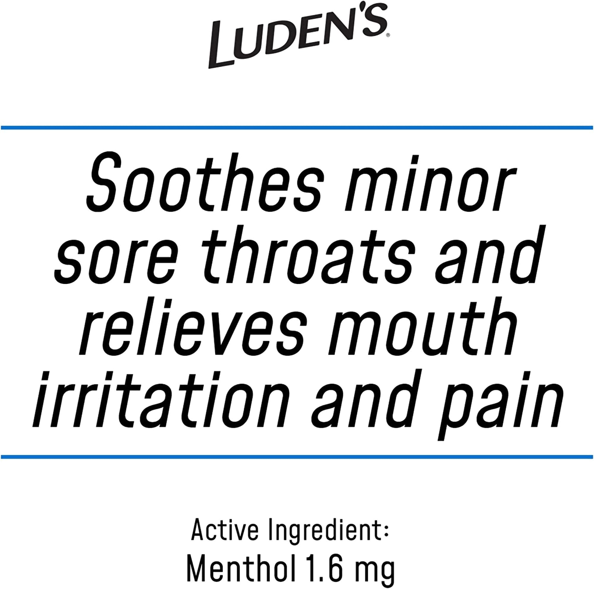Sore Throat Relief Luden's 3.2 mg Strength Lozenge 30 per Bag