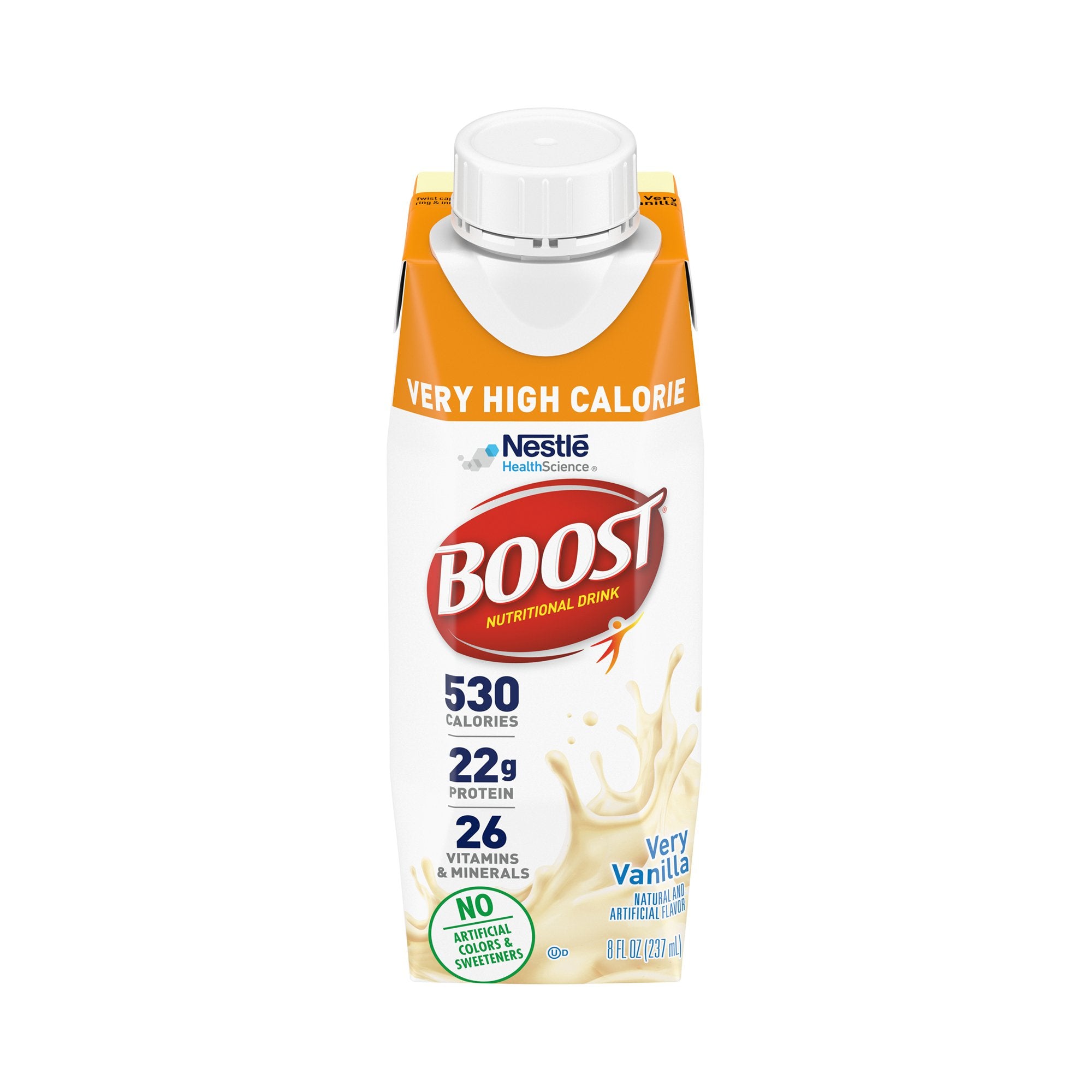 Oral Supplement Boost Very High Calorie Very Vanilla Flavor Liquid 8 oz. Reclosable Carton