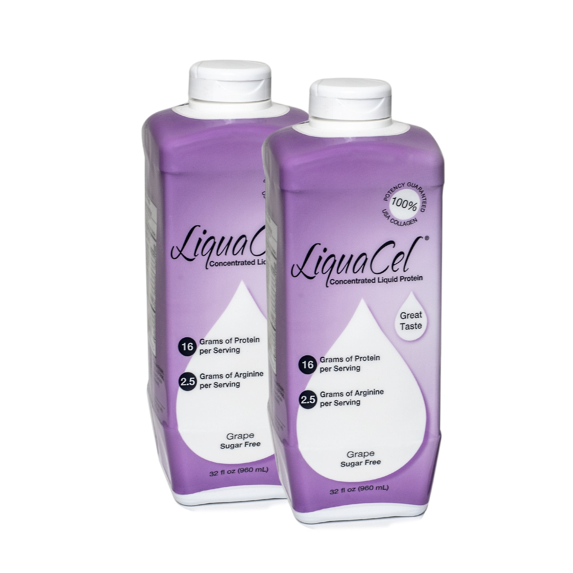 Oral Supplement LiquaCel Grape Flavor Liquid 32 oz. Bottle