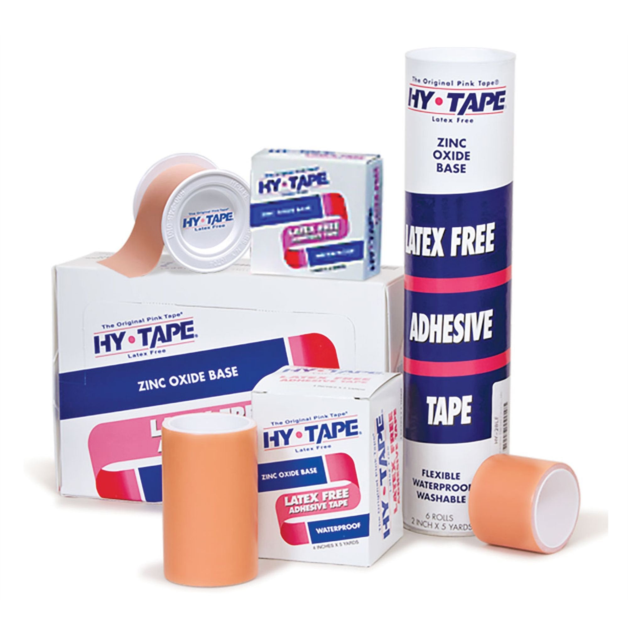 Medical Tape Hy-Tape Waterproof Zinc Oxide Adhesive 1-1/2 Inch X 5 Yard Pink NonSterile