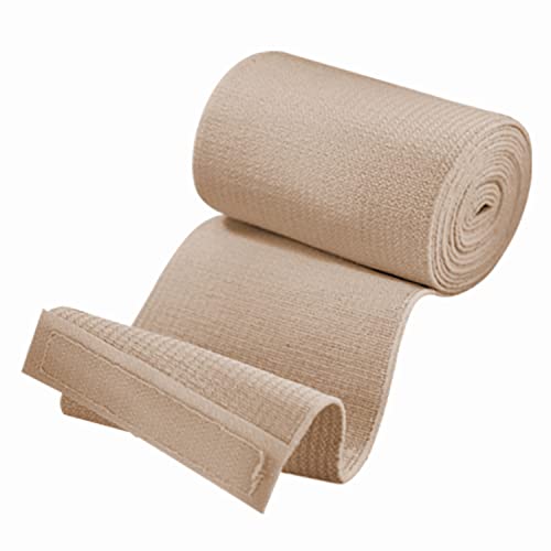 ACE 2 Inch Elastic Bandage with Hook Closure, Beige, No Clips, Great for Wrist, Foot and More, 2 Count